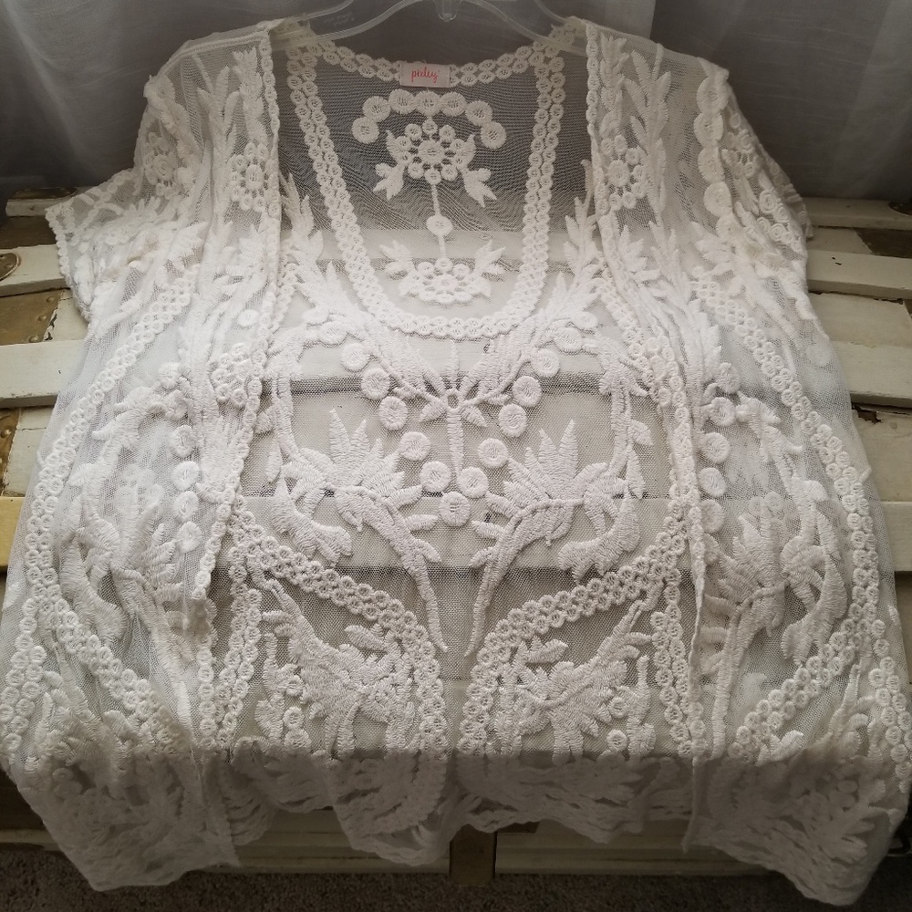 Sheer Embroidered Top